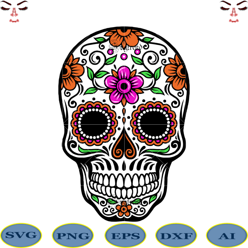 Free Free Flower Skull Svg 4 SVG PNG EPS DXF File
