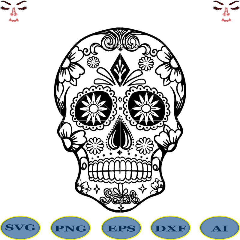 Download Halloween, Sugar Skull Svg, Sugar Skull vector, Sugar ...