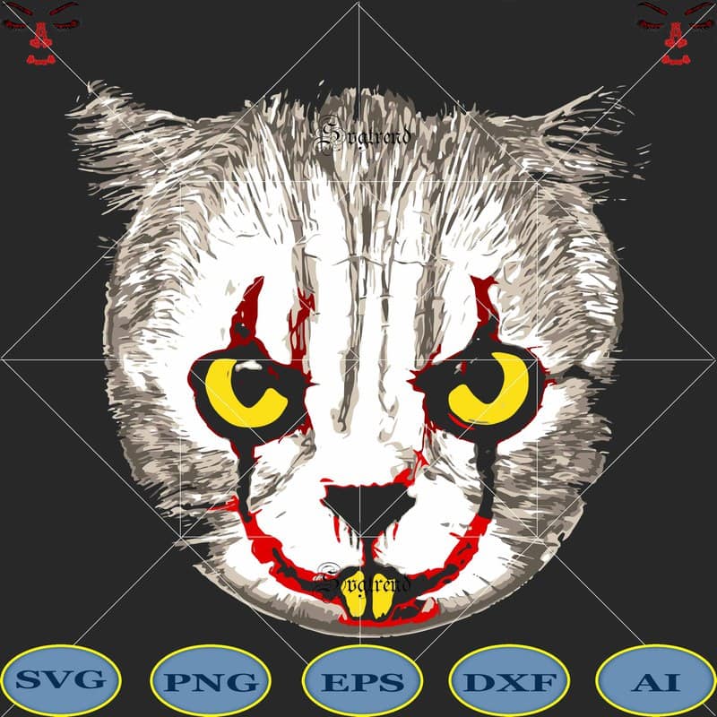 Download Scary Cat Face In Halloween Day Svg Spooky Cat Face Svg Scary Cat Masks In Halloween Holidays Svg Scary Cat Masks In Halloween Holidays Vector Dark Angel Of Death Vector Cat Skull PSD Mockup Templates