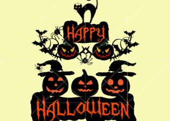 Halloween, Happy Halloween Svg, Day of the dead vector, Happy Halloween Cut File, Happy Halloween vector digital download file. Silhouette Halloween clipart, Happy Halloween 2020, Shadow of death vector, Horror