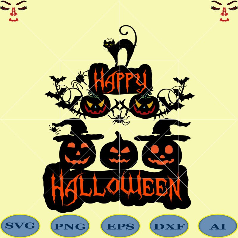Download Halloween Happy Halloween Svg Day Of The Dead Vector Happy Halloween Cut File Happy Halloween Vector