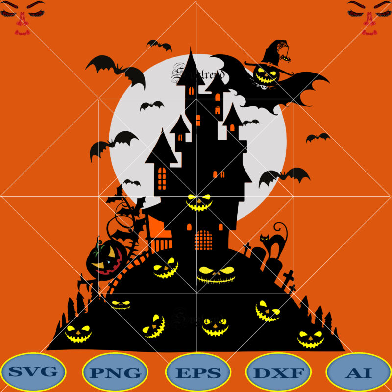 Halloween, Halloween Svg, Halloween saint Christian day vector, Pumpkin vector, Day of the dead vector, Happy Halloween Cut File, Happy Halloween vector digital download file. Silhouette Halloween clipart, Halloween 2020