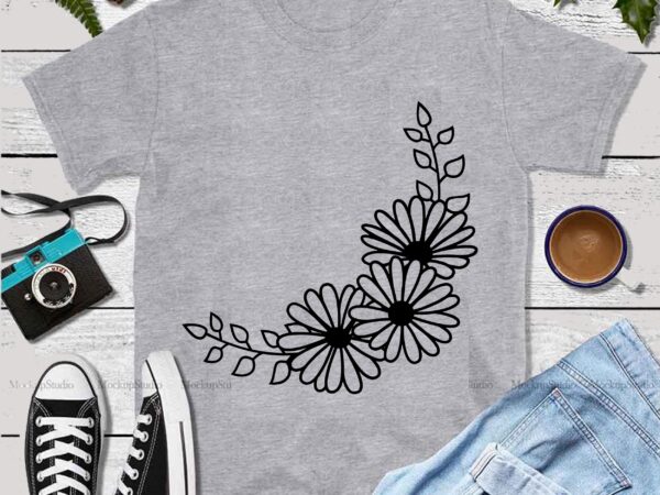 Download Flowers Svg Flower Svg Daisy Svg Floral Frame Svg Floral Border Svg Flower Cut File Card Making Cutfiles Cricut Svg Silhouette Cameo Buy T Shirt Designs