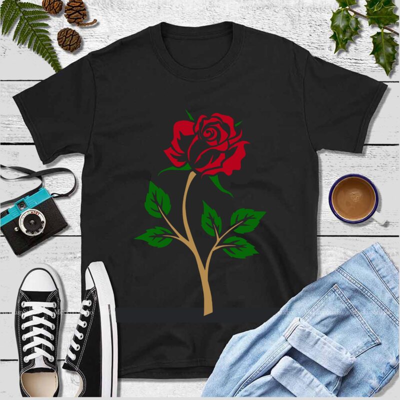 Rose Svg Rose Clipart Flower Svg Rose Silhouette Rose 