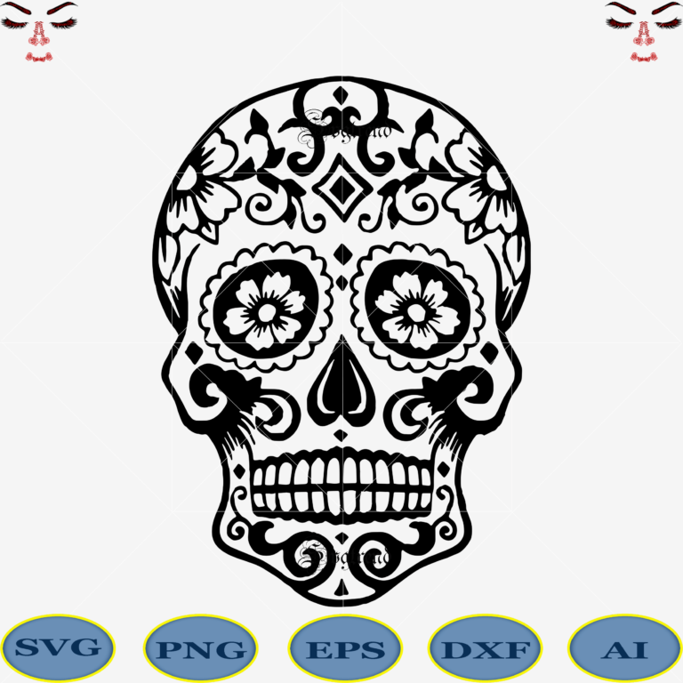 Download Sugar Skull Svg Skull Svg Skull Vector Sugar Skull Art Vector Skull With Flower Svg Skull Tattoos Svg Halloween Day Of The Dead Svg Calavera Svg Mandala Skull Mexican Skull Vector Buy T Shirt Designs