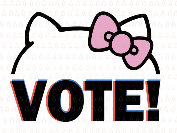 Hello kitty vote bow outline, hello kitty vote bow outline svg, hello kitty vote svg, hello kitty vote, hello kitty vector