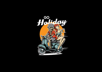 Go Holiday vector t-shirt design