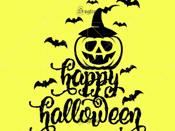 Happy halloween svg, day of the dead logo, happy halloween cut file, happy halloween vector digital download file. silhouette halloween clipart, happy halloween 2020, halloween vector, shadow of death vector,