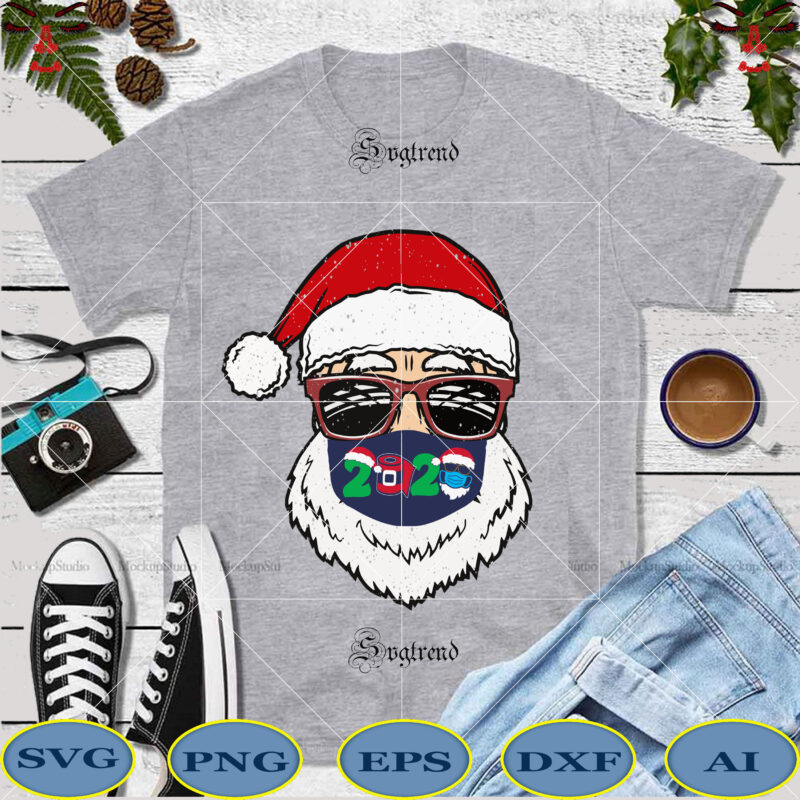 22 Christmas Part 2 T shirt designs bundles Svg, Bundles christmas Part 2 Svg, Merry Christmas Svg, Christmas Svg, Merry Christmas, Santa in sunglasses wearing mask svg, Santa wearing mask