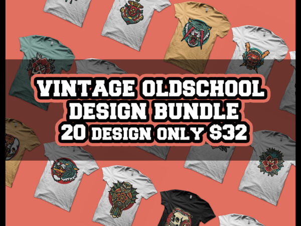 Vintage tattoo design bundle