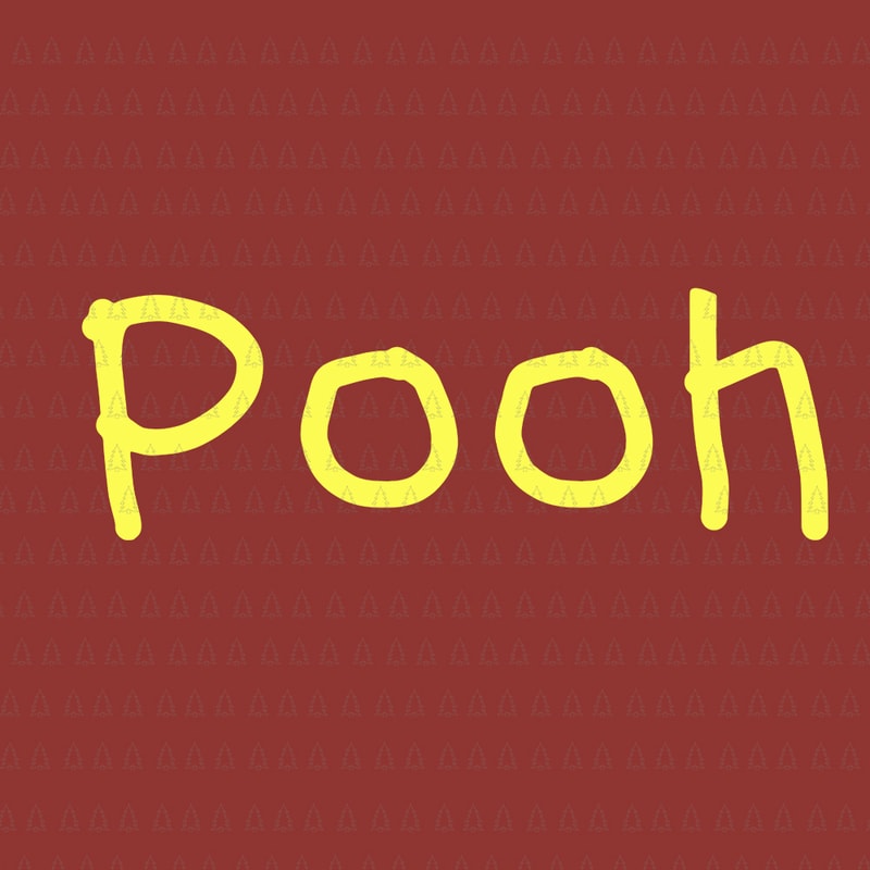 Pooh Nickname First Name Gift Halloween, Pooh Nickname SVG, Pooh