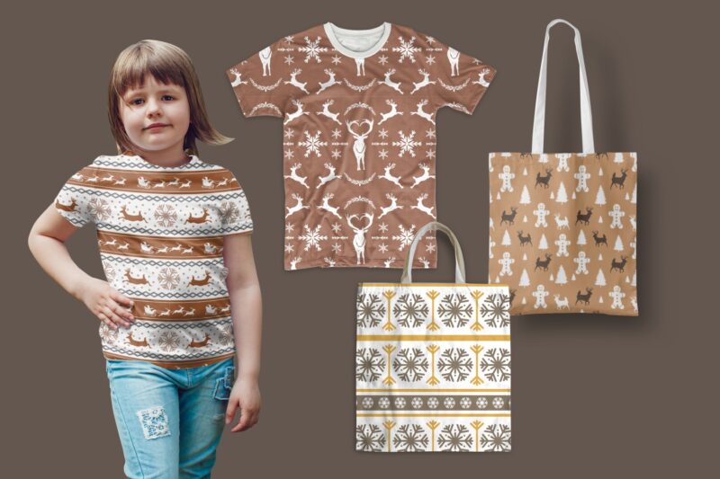 Christmas Patterns Bundle Vector. Christmas Seamless Pattern bundles t-shirt design, Christmas t shirt design bundle png psd svg png vector collection pack