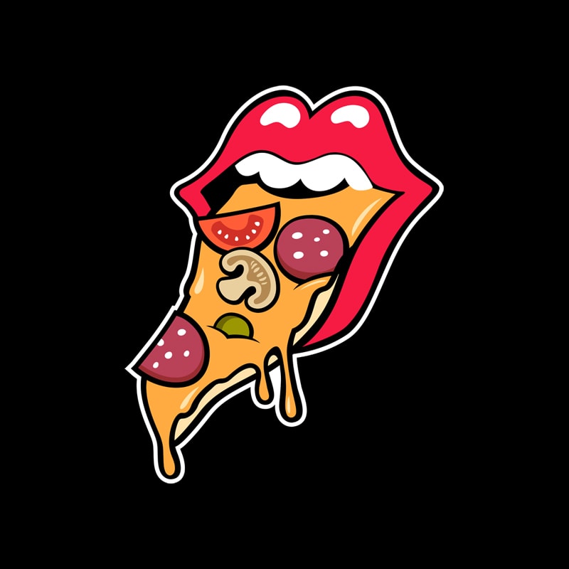 Free Rolling pizza t shirt design online