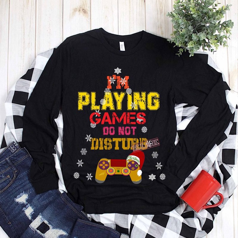 Download I'm playing Games do not disturb t shirt template vector ...