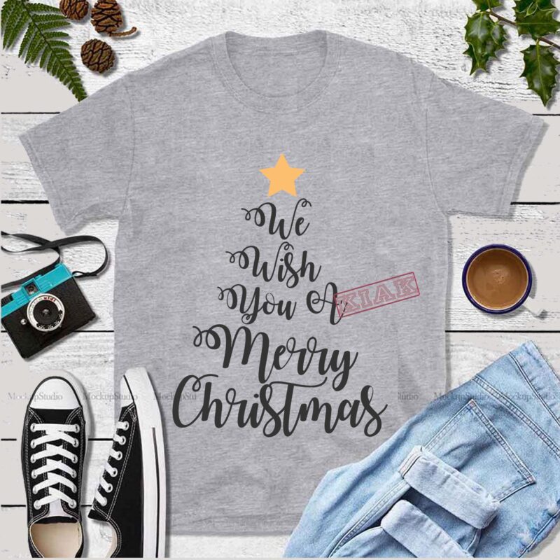 We wish you a merry christmas Tree vector, Christmas Tree Svg, Christmas vector, Christmas 2020 Svg, Funny Christmas 2020, Merry Christmas vector, Winter Svg, Flying Santa Svg, Noel scene Svg, Noel Svg