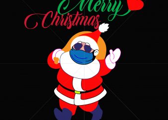 Santa Claus wearing sunglasses wearing mask vector, Santa Claus wearing sunglasses wearing mask Svg, Santa claus vector, Santa claus Svg, Santa Claus wears sunglasses vector, Santa Claus wearing a mask