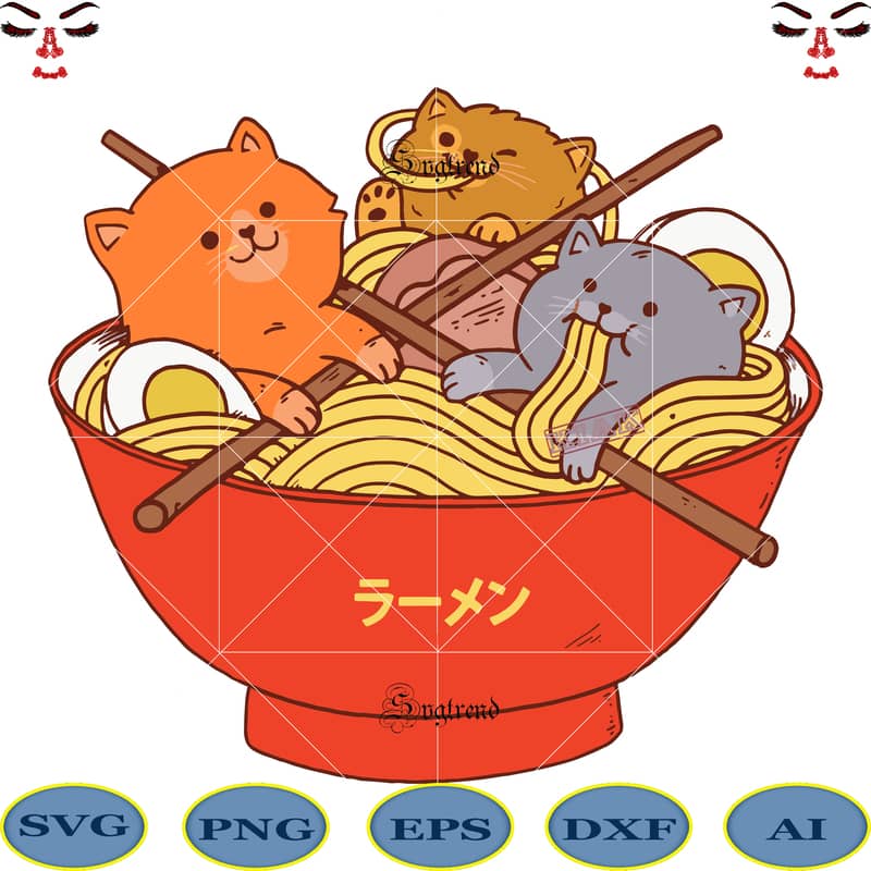 Download Cat ramen kawaii neko chonk, Cat ramen kawaii neko chonk svg, Cat ramen kawaii cute vector ...