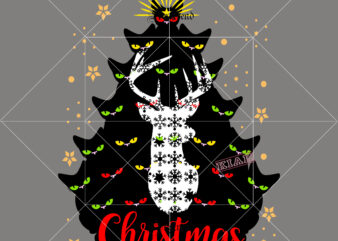 Download Cat Christmas Tree Vector The Colorful Eyes Of Many Cats Combine To Form The Christmas Tree PSD Mockup Templates