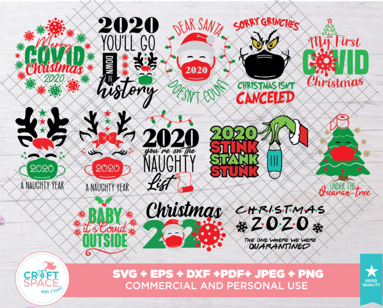 Christmas 2020 Covid Christmas Quarantine SVG, PNG, EPS ...