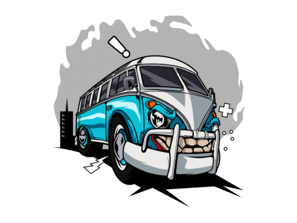 VOLKSWAGEN BUS CLIPART-VECTOR CLIP ART GRAPHICS-DXF SVG EPS AI PNG PDF  IMAGES