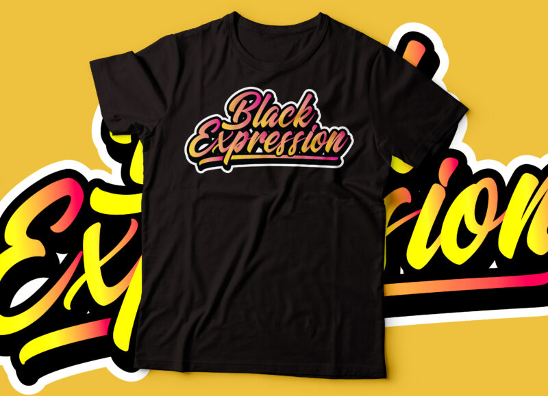 black expression african american tshirt design | black woman tshirt design