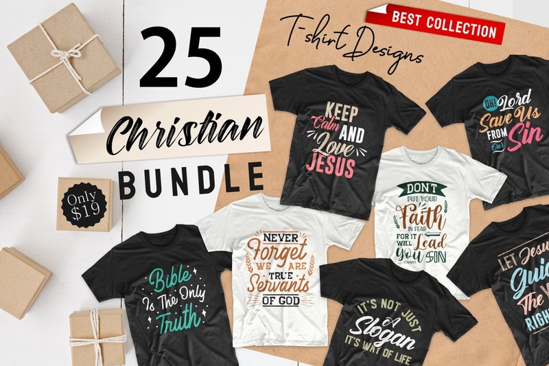 Download Christian t-shirt designs bundle, Inspirational, religion t shirt design bundles, vector eps svg ...