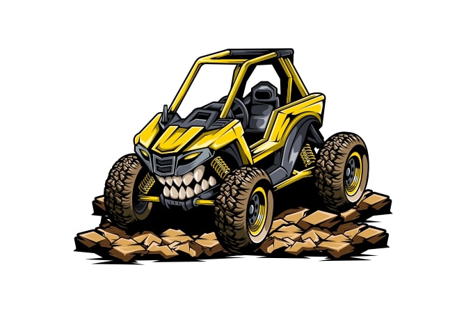 Free Atv monster concept t shirt vector