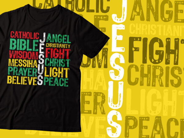 Supreme style only jesus colorful design, retro script style t-shirt, Jesus & faith