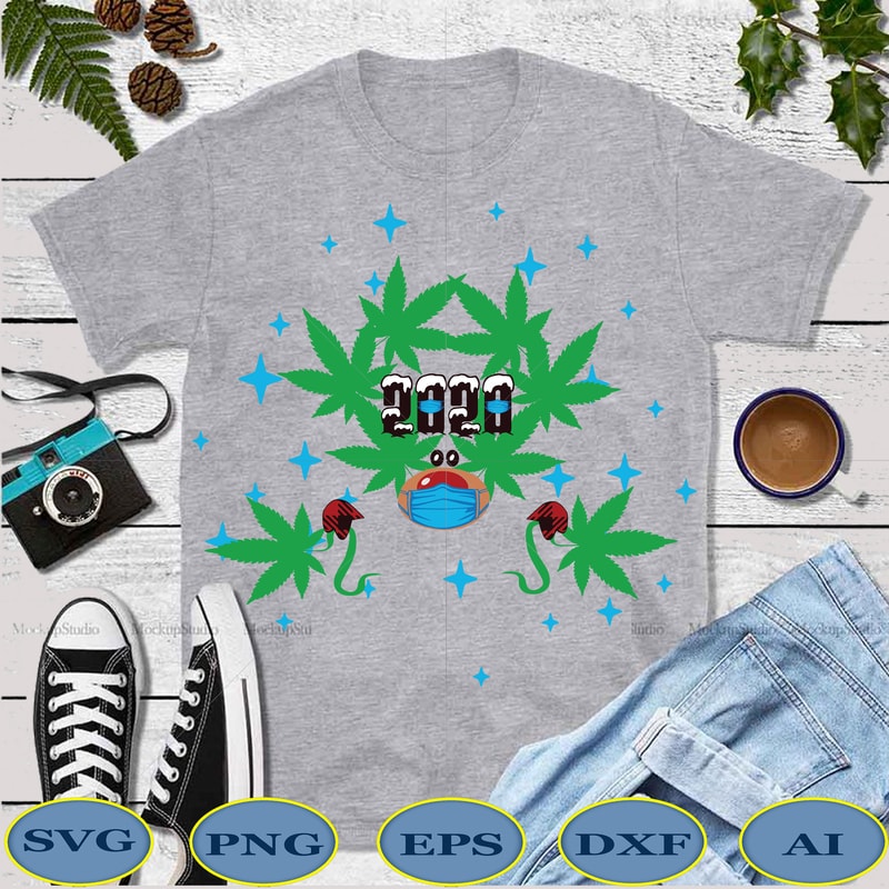 Download Reindeer and cannabis leaves vector, 420 cannabis vector ...
