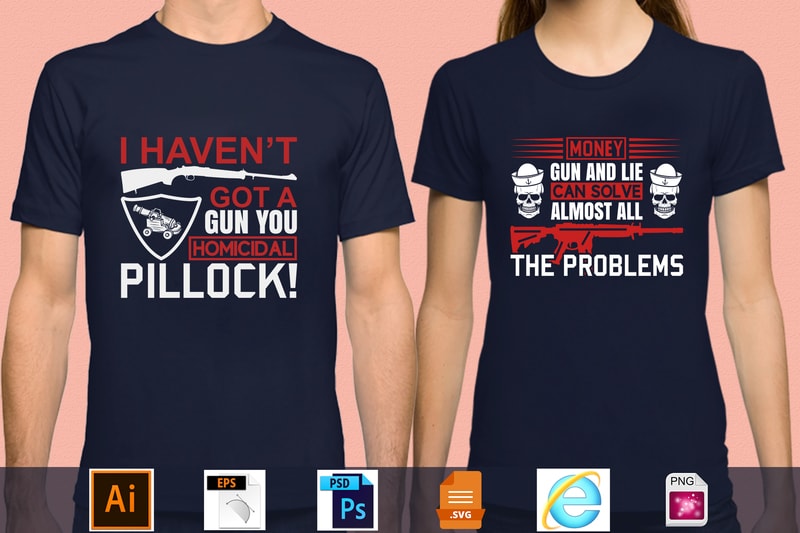 Best Selling 100 Gun Lover T-shirt Designs Bundle – 98 % Off