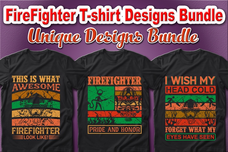 100 Best Selling Firefighter and Fire Department T-shirt Designs Bundle – 98% Off