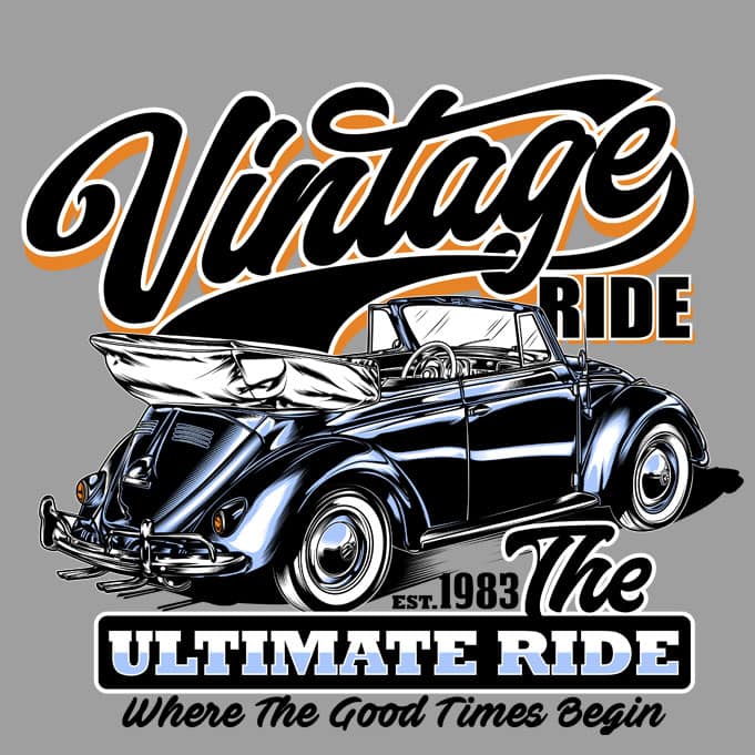 Vintage Ride - Buy t-shirt designs