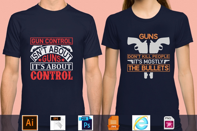 Best Selling 100 Gun Lover T-shirt Designs Bundle – 98 % Off