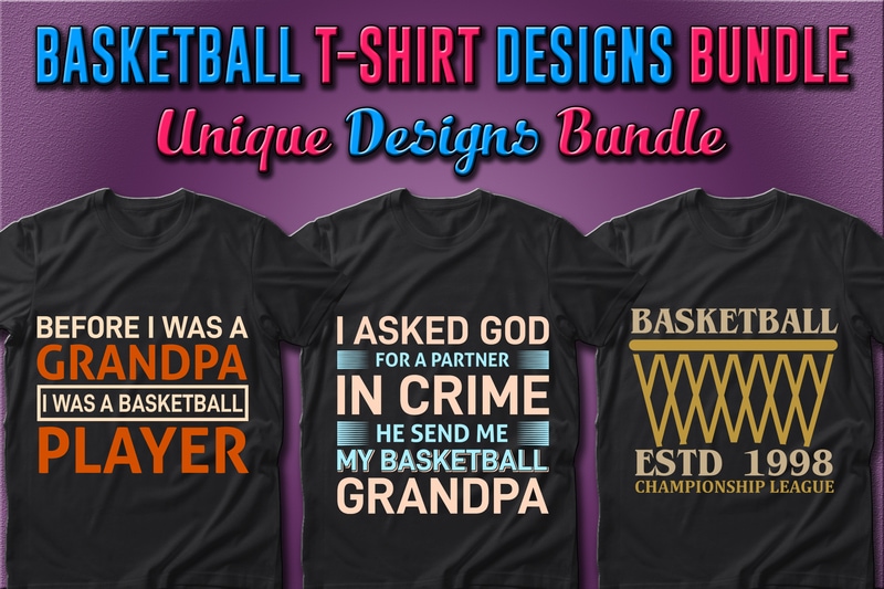 Best Selling 40 Basketball Sport T-shirt Designs Bundle