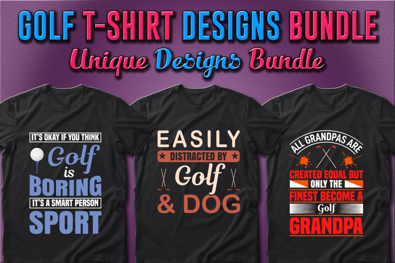 Best Selling 40 Golf Sport T-shirt Designs Bundle