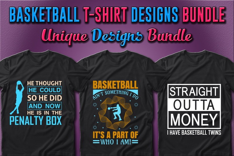 Best Selling 40 Basketball Sport T-shirt Designs Bundle