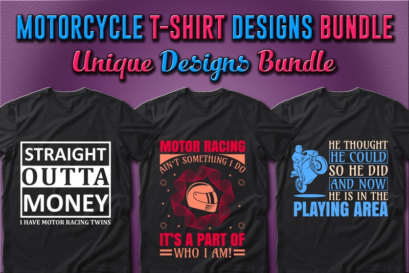 Best Selling 49 Motorcycle T-shirt Designs Bundle