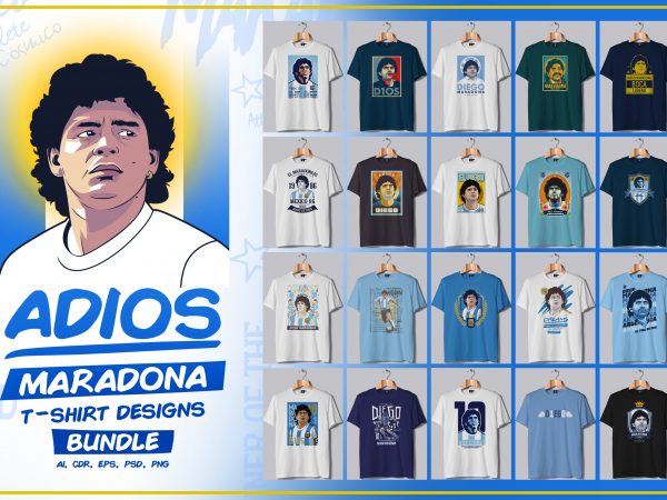 Adios maradona t-shirt designs bundle