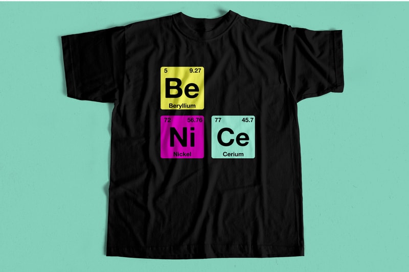 Free Be nice parody periodic table design – t shirts hoodies etc