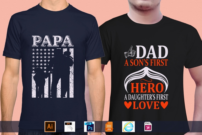 Best Selling 100 Father’s day, papa, dad, daddy T-shirt Designs Bundle – 98% Off