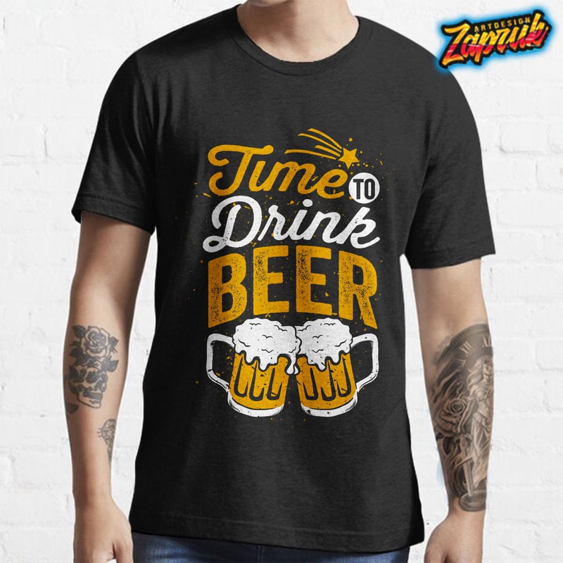 Free Time to drink beer funny tshirt design