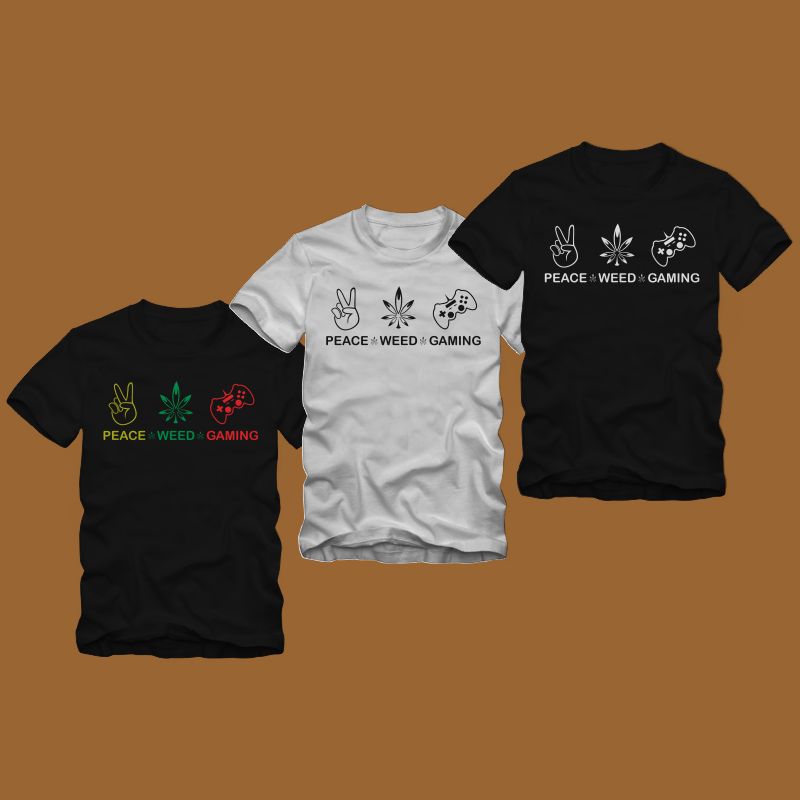 Free Peace – weed – gaming, cannabis t shirt design, gamer t shirt design, canabis t shirt, gaming t shirt, smoker t shirt, stoner t-shirt design for sale