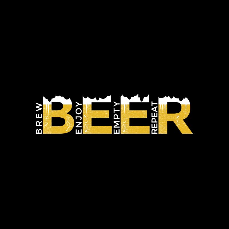 Free Beer t shirt design, craft beer brewmaster funny gift, brew enjoy empty repeat, beer design for t shirt sale