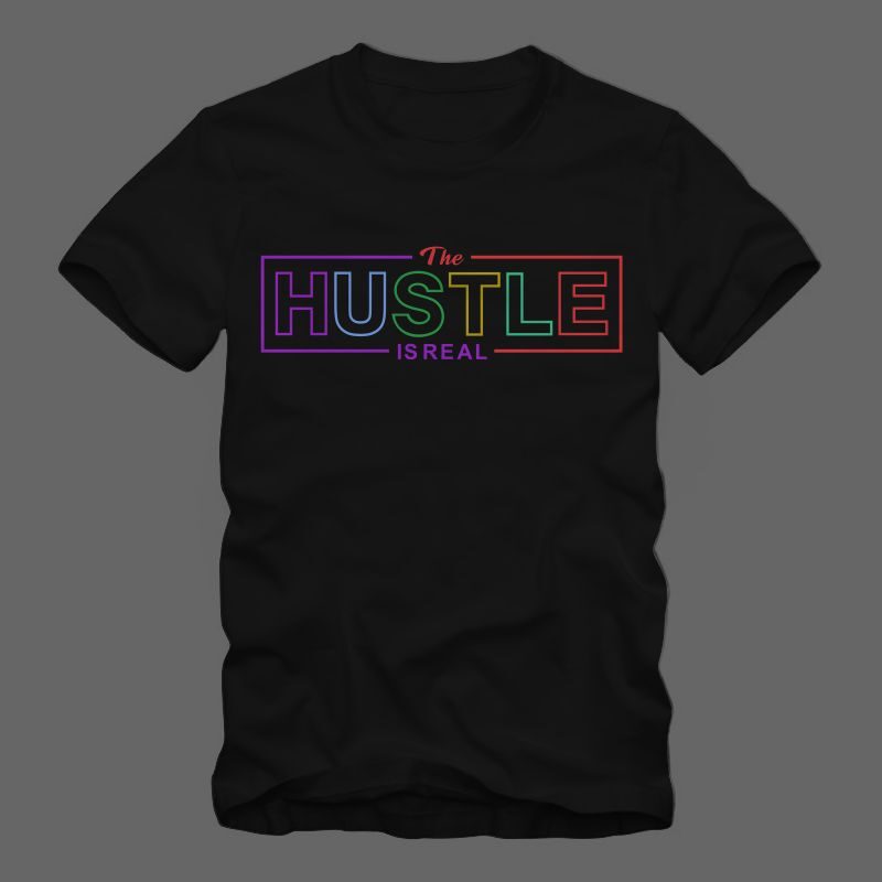 hustle t shirt design