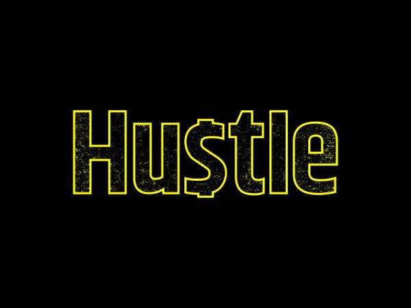 Hustle t shirt design illustration for sale