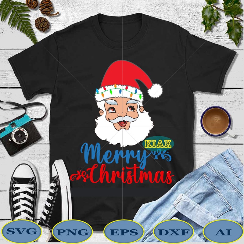 Santa Claus t shirt template vector, Christmas SVG, Santa Claus SVG ...