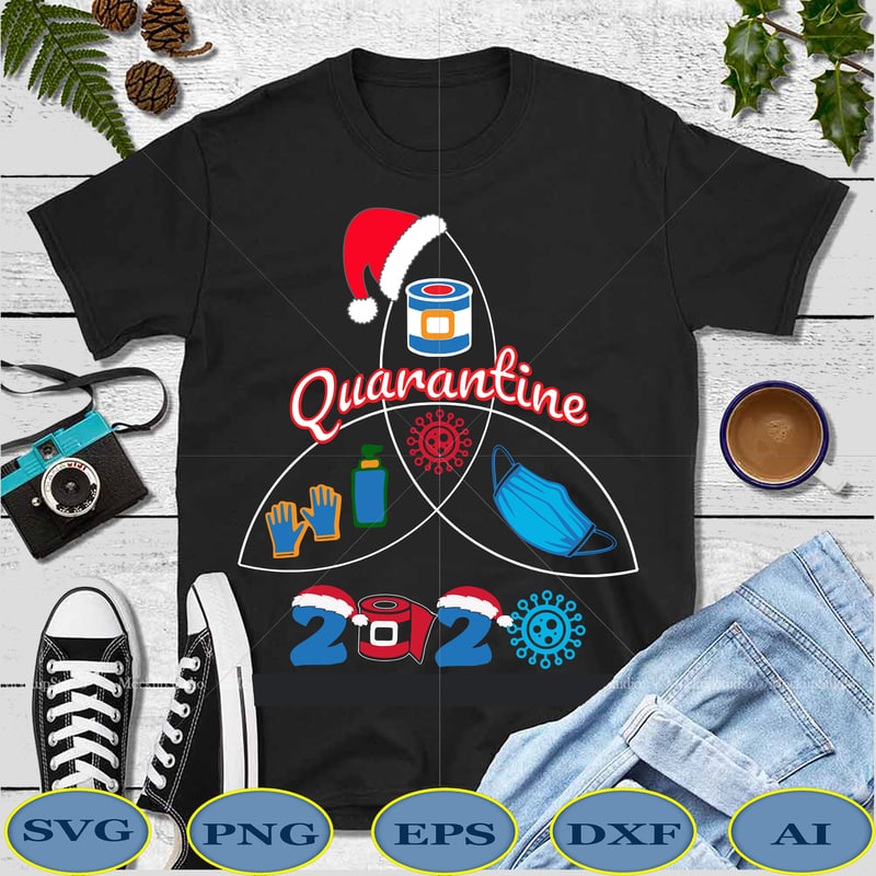 Download Christmas Quarantine 2020 t shirt template vector ...