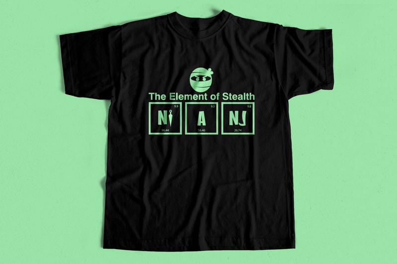 Free The element of stealth – ninja t shirt design – ninja design – ninja periodic table