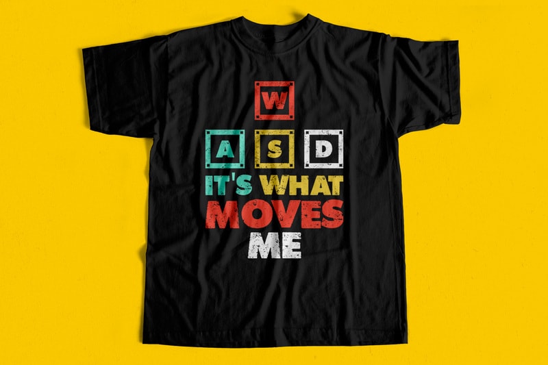 Free Wasd it’s what moves me – gaming t-shirt design