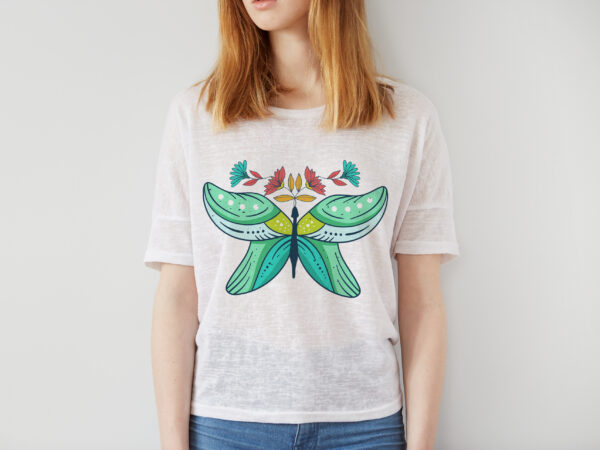 Beautiful butterfly design t shirt for sale